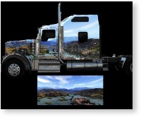 vehicle vinyl wrap Mountain Stream